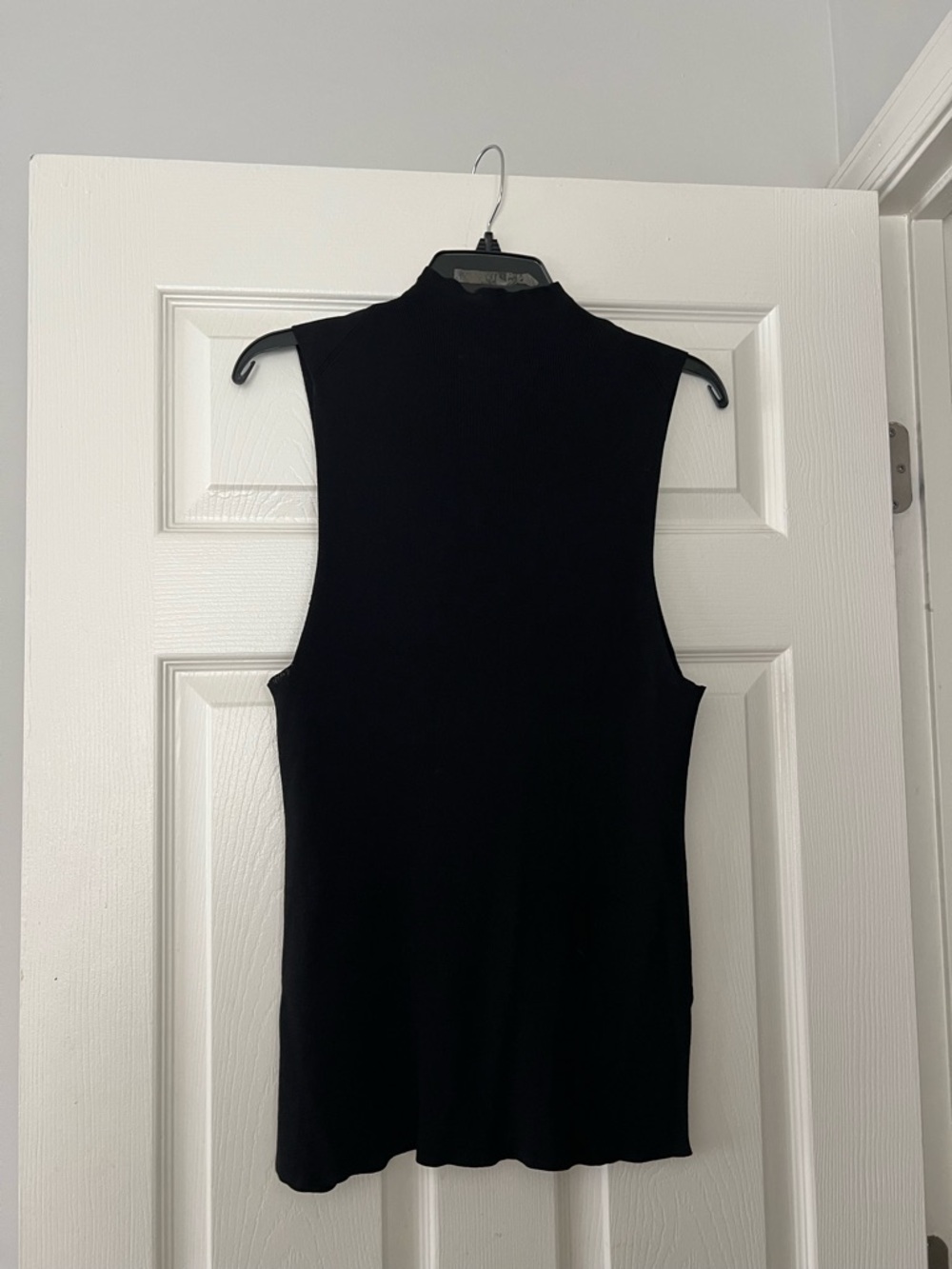 Everlane Classic Black Sleeveless Mock Neck Top